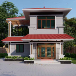 Nhà mái Nhật 2 tầng phong cách hiện đại tại Hải Phòng