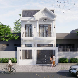 Nhà phố 2 tầng phong cách Tân Cổ Điển sang trọng, tinh tế