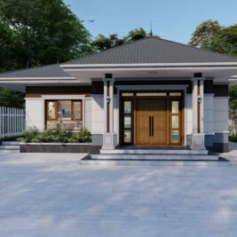 Mẫu thiết kế nhà 1 tầng hiện đại, đơn giản