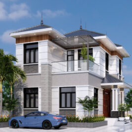 Nhà mái nhật 2 tầng được xây dựng tại Thái Bình trọn gói 1.6 tỷ